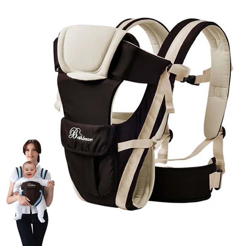 Baby Sling 0-30 Mesi Traspirante Frontale Marsupio 4 in 1 Infantile Comodo Zaino Pouch Wrap Baby Kangaroo Kid Belt LJ200915