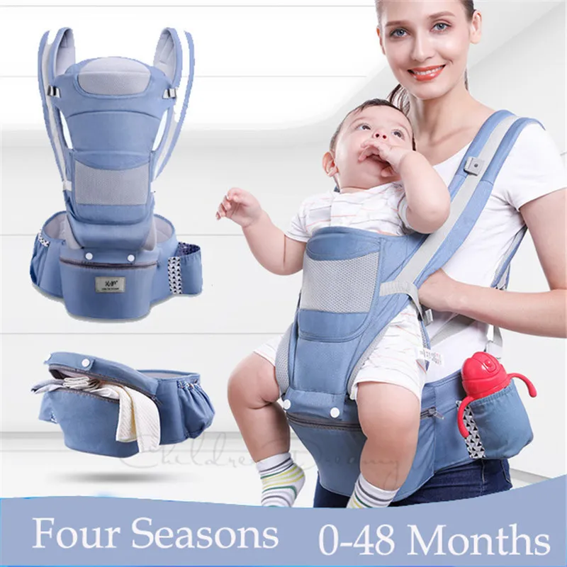 Marsupio ergonomico per neonati Seggiolino per bambini Seggiolino per bambini Wasit Sling Frontale Marsupio per marsupio per viaggi da bambino 0-48 mesi LJ200914