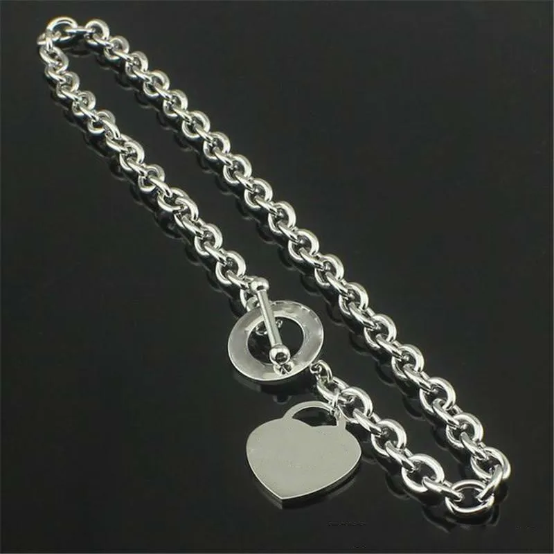 Cadeau de noël 925 argent amour collierBracelet ensemble déclaration de mariage bijoux coeur pendentif colliers bracelet ensembles