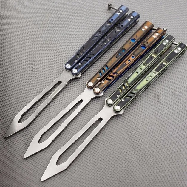 Balisong Rep Replicant Killer Bee Butterfly D2 G10 Handle Treinador Treinador Faca Crafts Martial Arts Collection KNVIES Presente de Natal