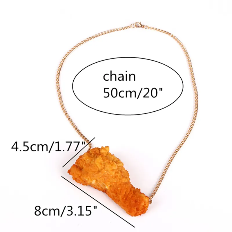 Fried Chicken Nugget Necklace Food Necklace Weird Jewelry Funny Gift Idea  for Her - Etsy