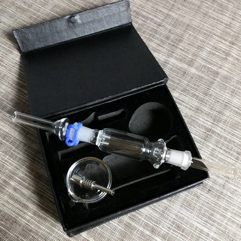 NC kits de vidro 10mm pipes de titânio articulação pipes prego keck clipe mini Óleo Dab Rigs Nector Coletor de Água de palha Acessórios para fumar Pipes NC01