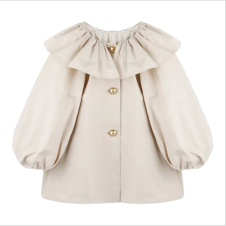 Veste coupe-vent pour filles de 2 à 12 ans, vêtements pour enfants de haute qualité, robe à manches bouffantes à la mode, veste fine pour petite fille 0WJ03