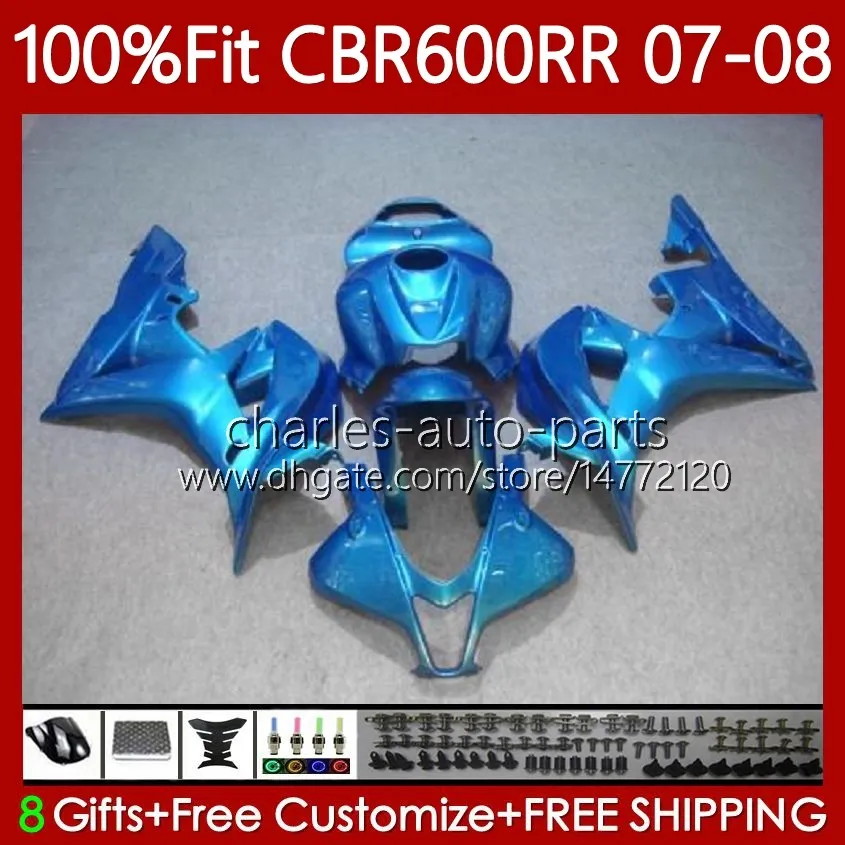 OEM Bodys для Honda CBR 600 RR CC F5 600CC 2008 2008 CUDEWORK 70NO.119 CBR600 светло-синий RR CBR 600RR 600F5 CBR600RR 07 08 CBR600F5 2007-2008.