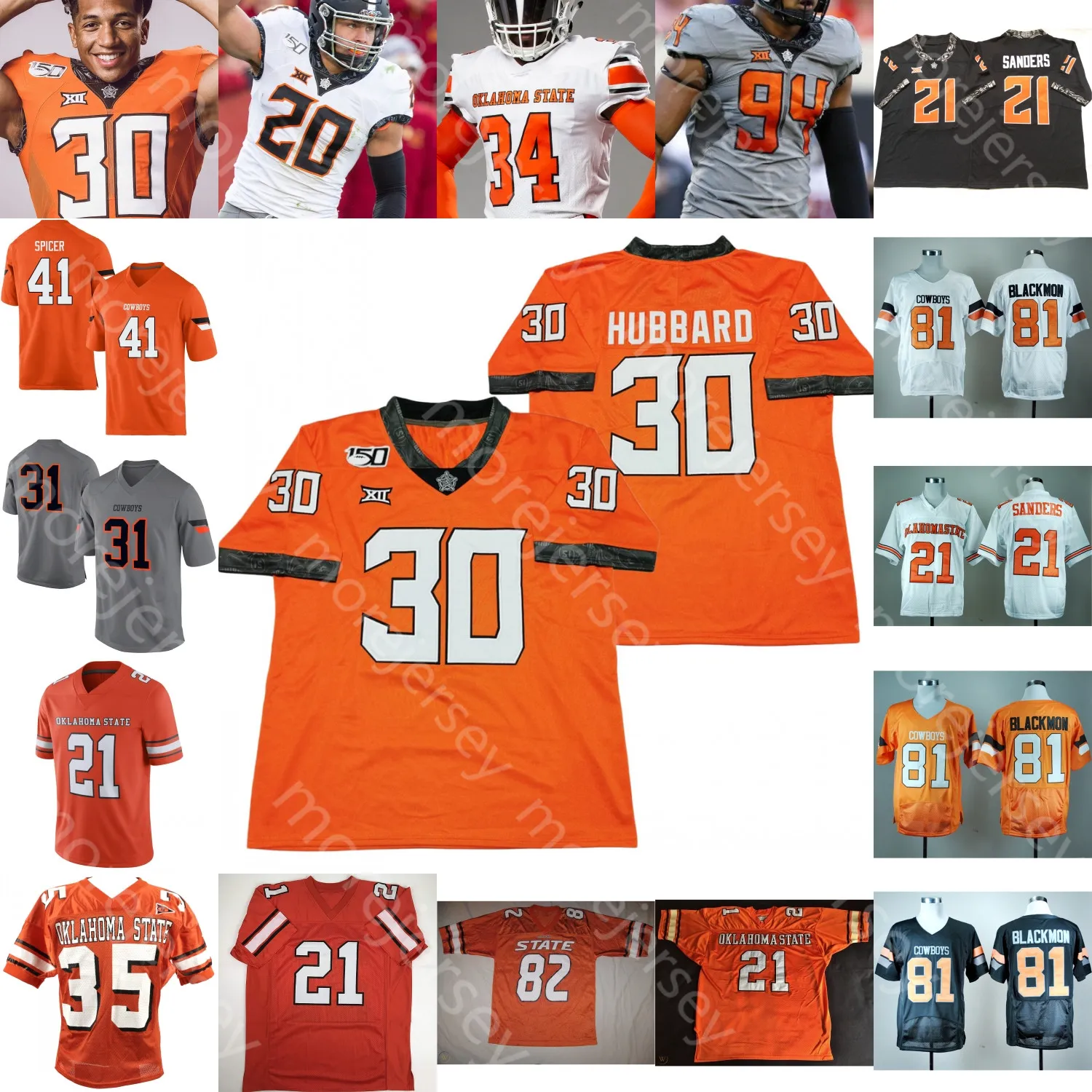 Custom 2023 Oklahoma State OSU Football Jersey NCAA College Russell