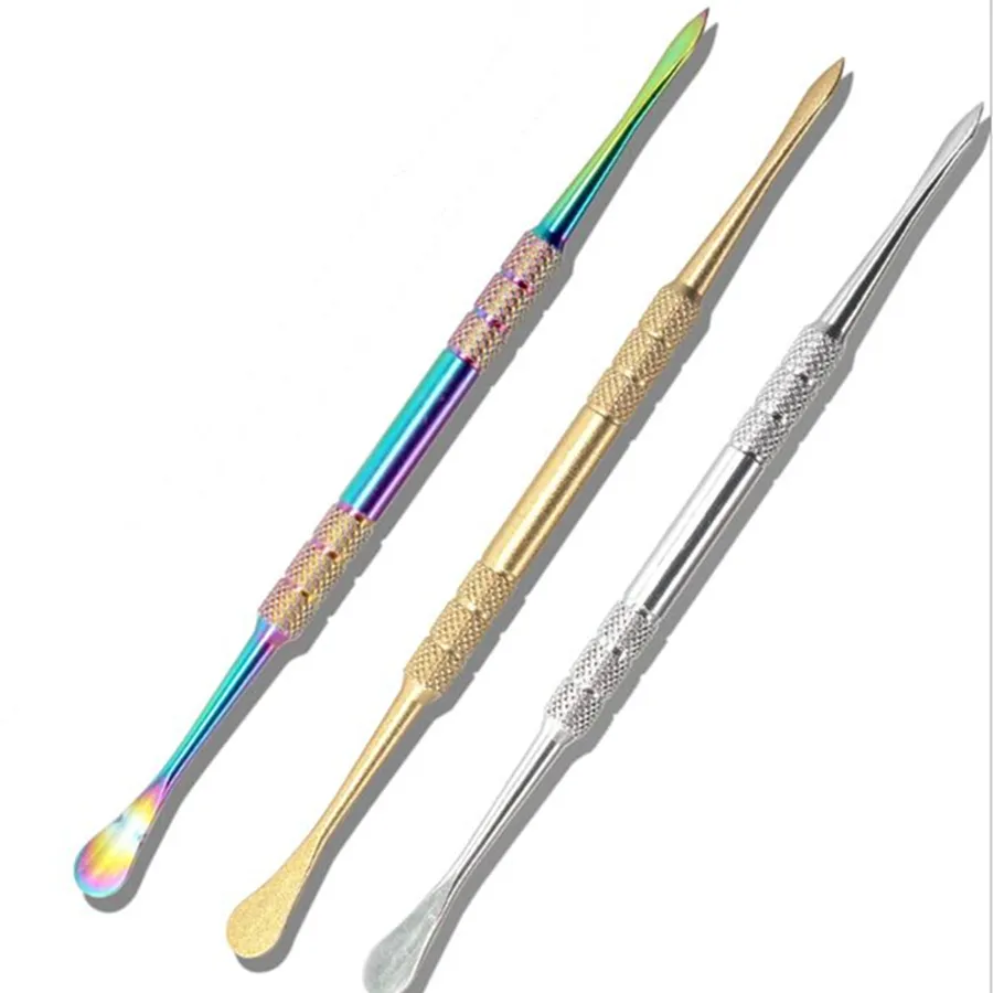 Rainbow Silver Gold SS Wax Dab Tool Smoking 7 Types Stainless Steel Dabber  Tools For Waxes Dry Herb Vaporizer Tobacco Banger Nails From Vapingeasy,  $0.56