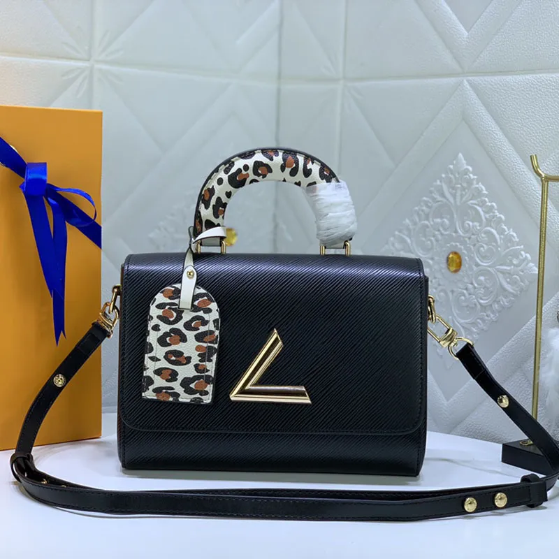 5A+ Top Quality Shoulder Bag Ladies Brand Designer Handbag Women's Fashion Luxury Twist Medium Original Leather Diagonal Bags Size 23*18*8cm