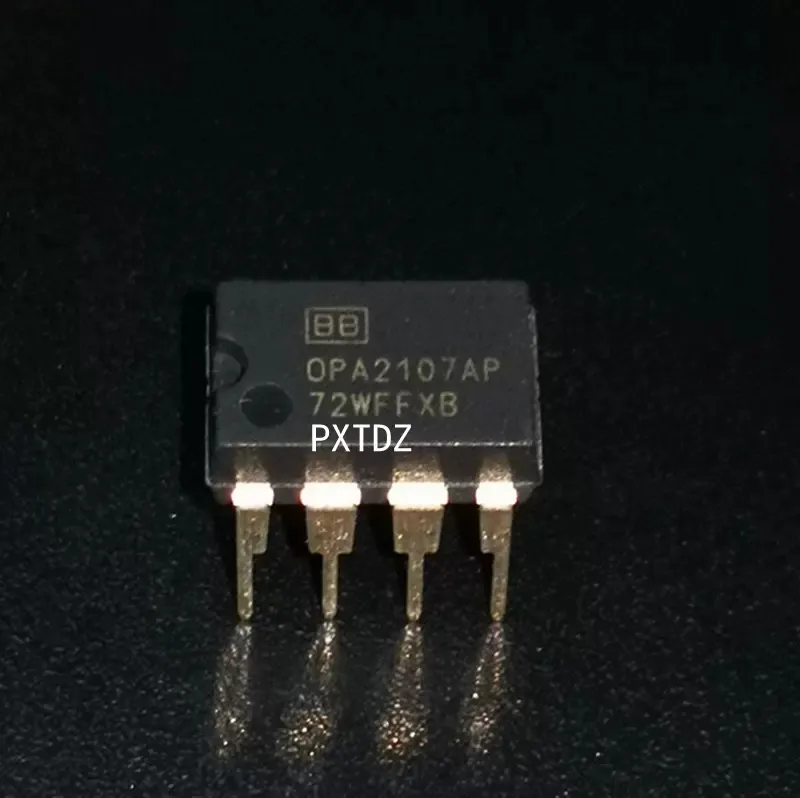 OPA2107AP. PDIP8, OPA2107. Circuitos integrados de doble amplificador Circuitos integrados, paquete de plástico de 8 Pines Dual en línea, componentes electrónicos OP - AMP