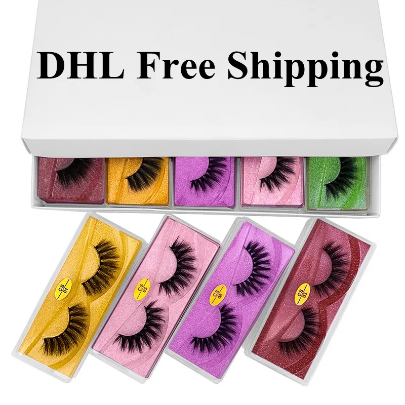 Hot 3D Mink False Eyelashes CS 10 Styles Faux 3d Mink Eyelash Handmade Natural Soft Long Eye Lashes Eye Makeup Eyelashes Extension Instock