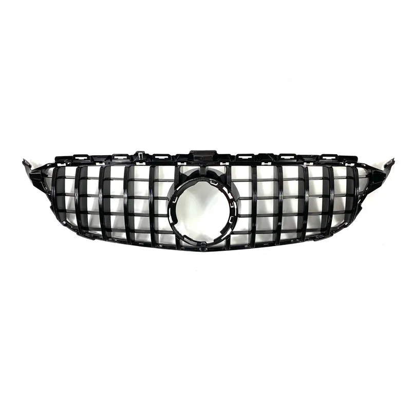 1 Stuk Hoge kwaliteit ABS Auto-onderdelen Front Mesh Grilles voor Klasse W205 Zwart GT Style Auto Grill Grille