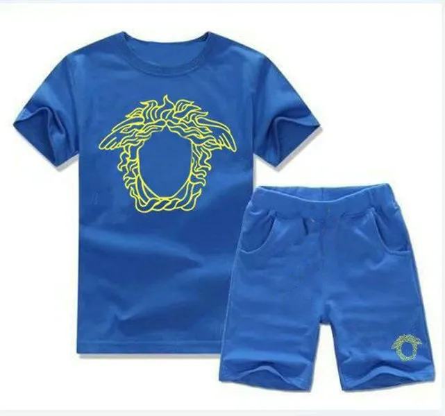 Nieuwe Designer Style kinderkledingsets voor Summer Boys and Girls Sports Suit Baby Infant Kort Mouw Cleren Kids Set 2-8 T