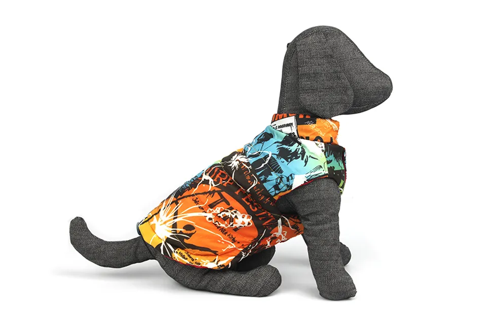  New Double-sided Wear Dog Winter Clothes Warm Vest Camouflage Letter Pet Clothing Coat For Puppy Small Medium Large Dog XXL 316