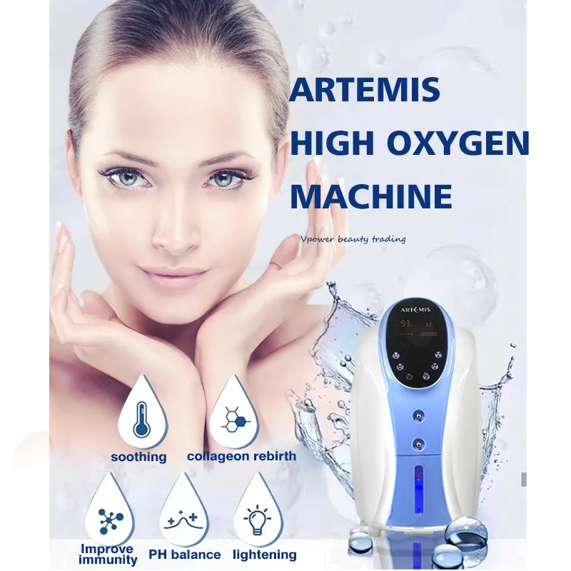 O2toDerm Oxygen Facial Machine Jet Peel Face Oxigen Therapy Mask Dome