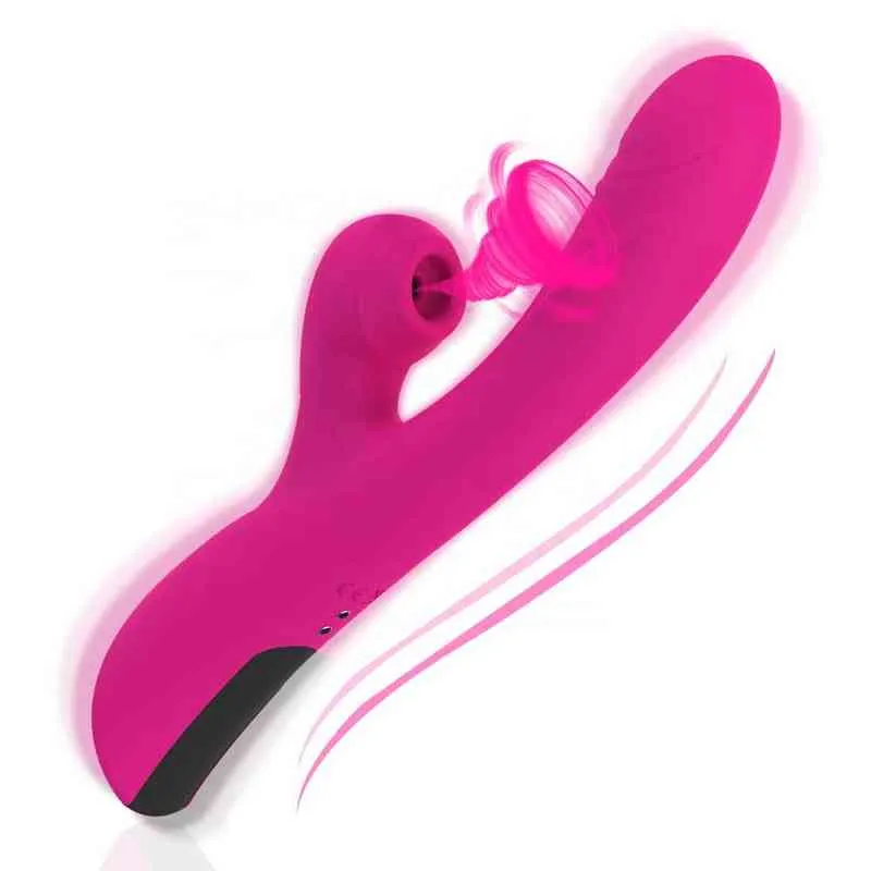 NXY Vibrators Clitoral Zuigen G Spot Dildo Vibrator met 10 Krachtige Modes Clit Sucker Oplaadbare Clitoris Stimulator Seksspeeltjes Voor Dames 0105