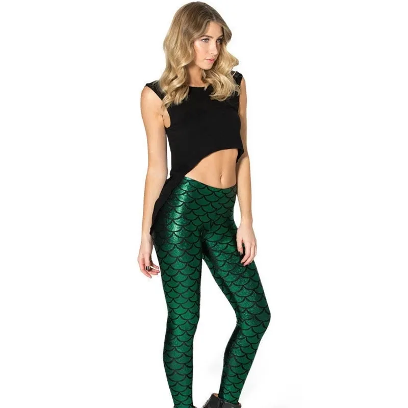 Mermaid Fish Scale Mermaid Leggings High Waist Fitness Pants For Women Plus Size Casual Wear 201203 From Mu04 12.93 DHgate.Com