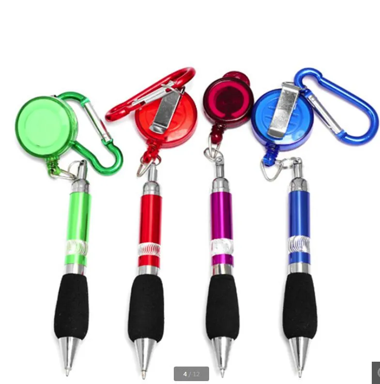 Wholesale Retractable Ballpoint Stylus Belt Clip With Carabiner