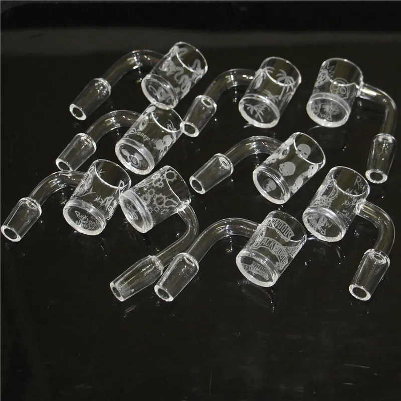 30pcs QuartzBanger Sundries Sandblasted QuartzBangers Beveled domeless quartz nail for glass bong dab rigs DHL