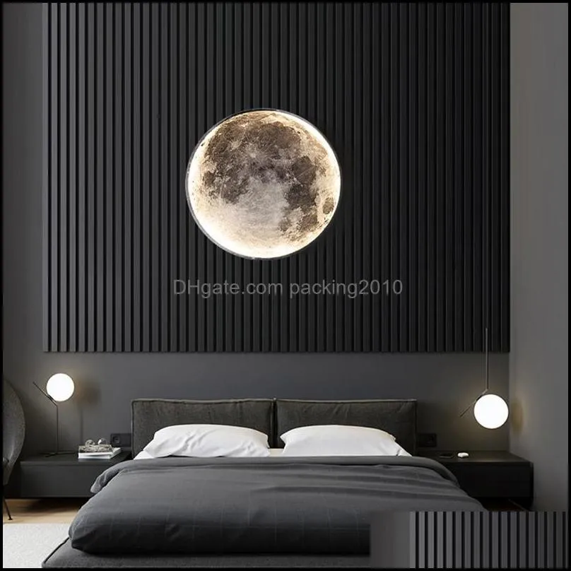 Wall Lamp Modern LED Moon Indoor Lighting For Bedroom Living Hall Room HOME Decoration Fixture Lights Decorate Lusters Lamps
