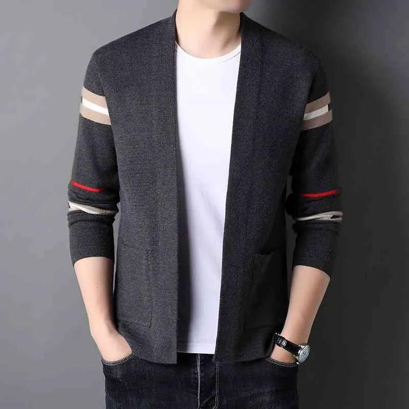 あす楽再入荷 ブランドコート秋のメンズニットカーディガンルーズカジュアルトレンドセーター22