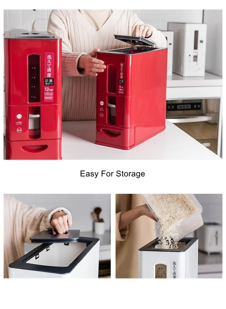 Hard Boxes For Rice Measurable Sealed Rice Storage Boxes Moisture Proof... From Long10, $36 ...