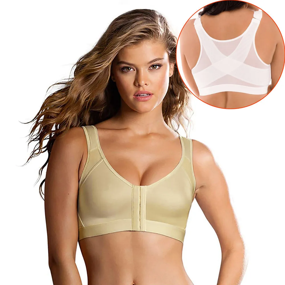 Shockproof Posture Corrector Bra For Women Cross Back Plus Size