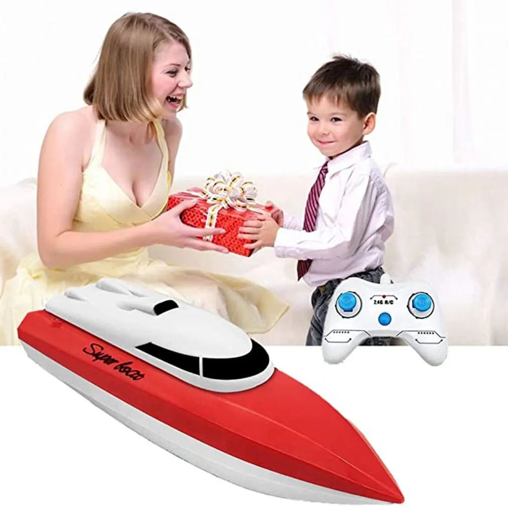 Höghastighets RC båt 2.4GHz 4 kanal Radio fjärrkontroll RC Racing Boat Electric Toys RC Toys för Childern Bästa gåvor
