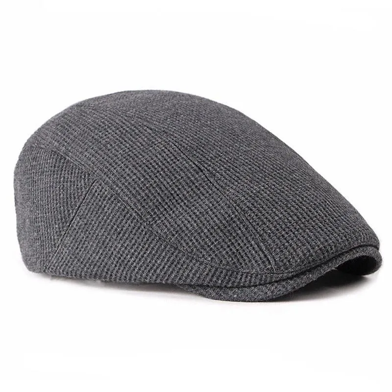 New Fashion Men's Newsboy Caps Maglieria Plus Velvet Beret Cappelli per uomo Cappello da padre autunno inverno inverno.