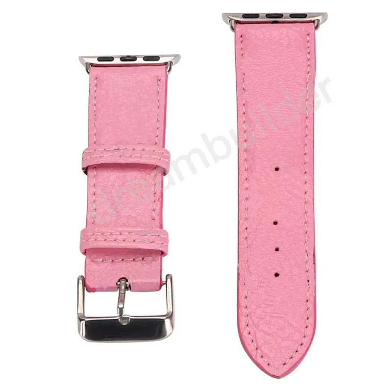 M designer Watchbands for watch strap 42mm 38mm 40mm 44mm iwatch 1 2 3 4 5 bands Leather Strap Bracelet Fashion Stripes