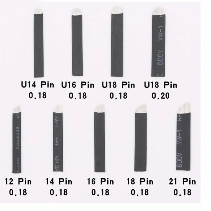 Son derece ince 0.18mm Nano Bıçakları Mikroblading İğneler Kalıcı Makyaj Kaş Blade Microblade 3D Nakış