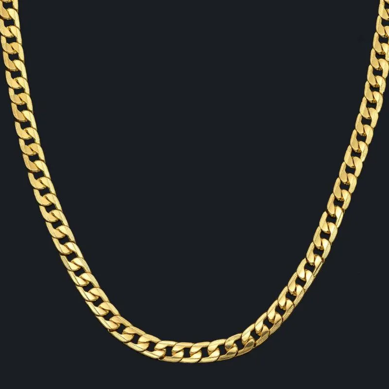 Cuban Link Change Chece Ожерелье Серебро / Золотая цепь для мужчин Ювелирные Изделия Corrente de Prata Masculina Miami Mens Ожерелье