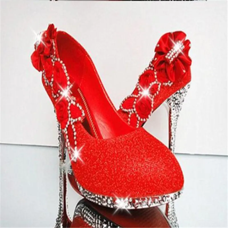 OSTTY - Women Pumps Bling Sexy High Heels Glitter Wedding Party Women Heels  Shoes $39.22