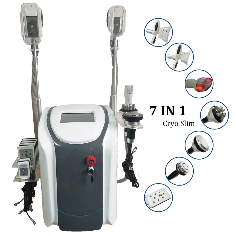 Machine de congélation de graisse sous vide, laser à diode, amincissant, cavitation RF, cellulite, réduit les machines de cryolipolyse, 3 poignées cryo