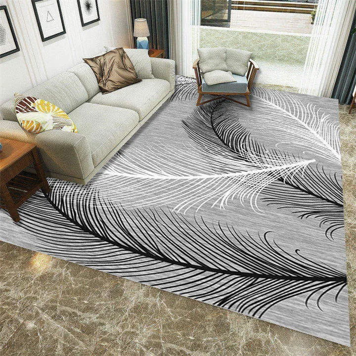 3D De Lujo Pluma Impreso Sala De Estar Alfombras Moderna Mesa De Centro Alfombras  Dormitorio Alfombras Para Sala De Estar Footpad Alfombra Decoración 200925  De 8,55 €