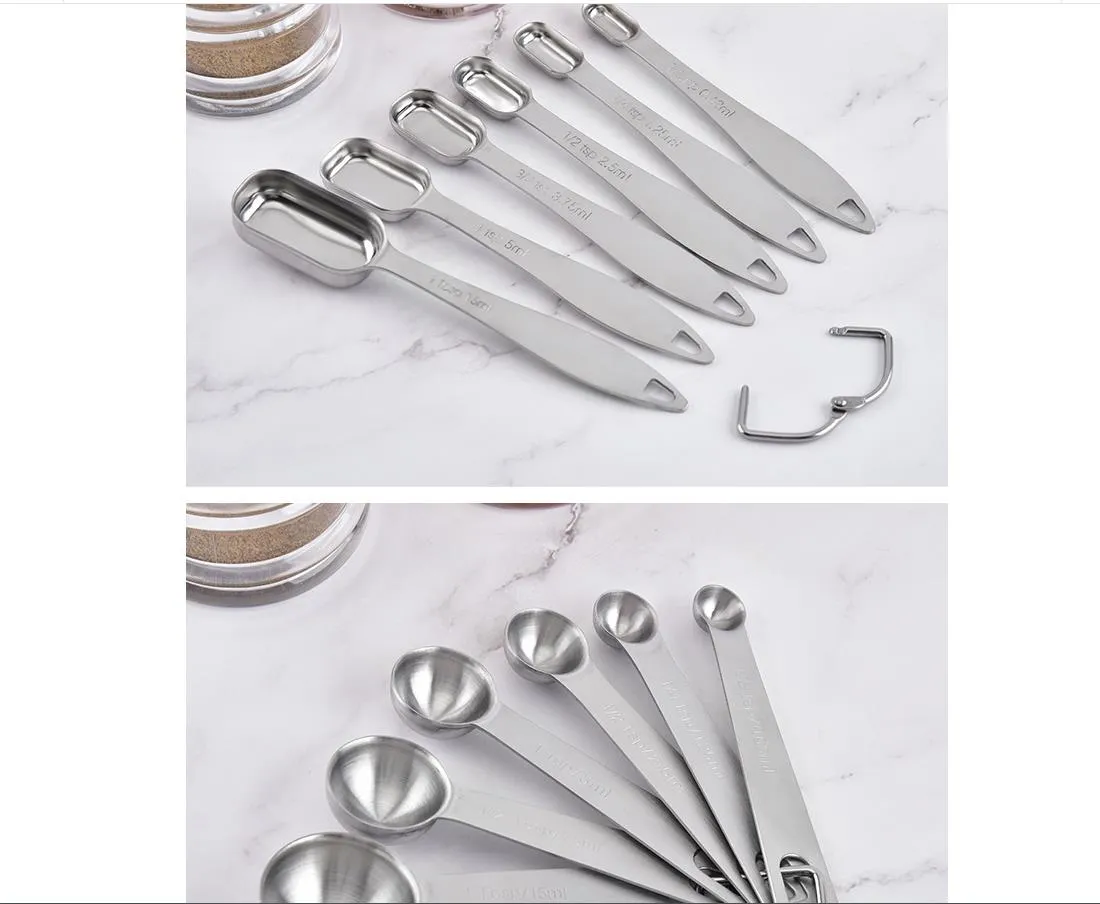 Premium Stainless Steel Measuring Spoons Set - Heavy Duty Tablespoons ...