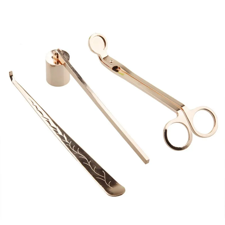 3 pezzi 1 set accessori per candele spegni stoppino trimmer candela stoppino candele gancio set di accessori per candele