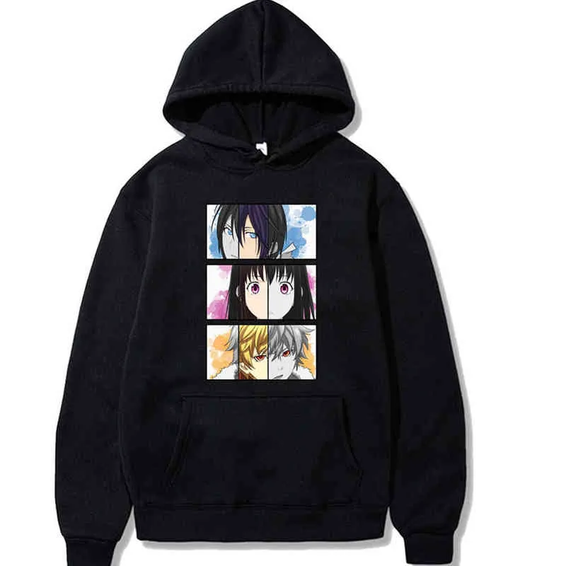 Noragami hoodies homens casuais moda camisolas japão anime solto hoodie hip hop criatividade streetwear masculino h1227