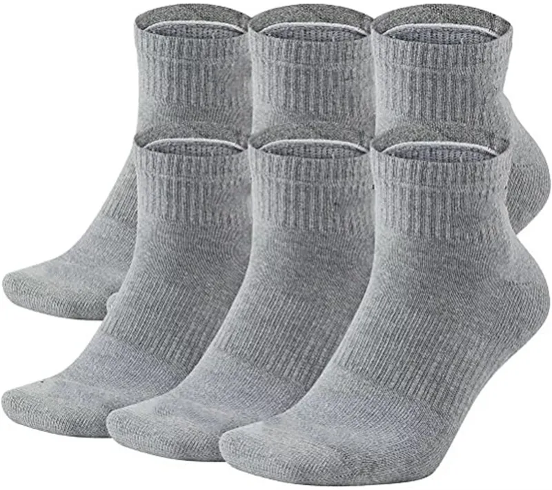 Men`s training socks 100% cotton thickened white grey black stockings socks combination