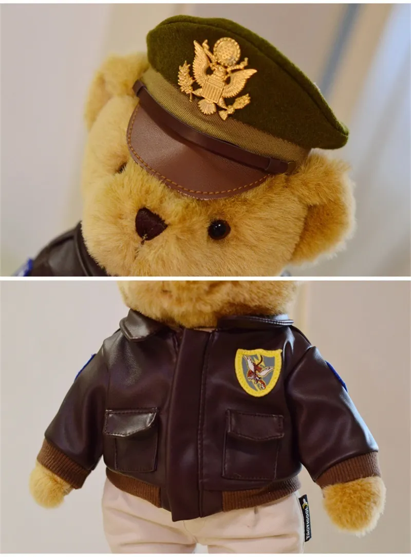Military Teddy Bear Plush Toy: Soft Cotton Uniform Doll For Collectors, Veterans, And Christmas ...
