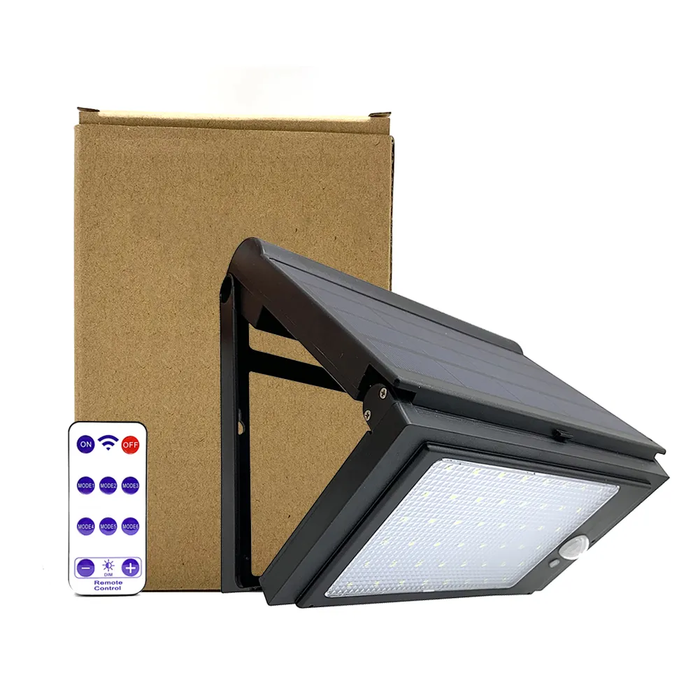 Umlight1688 Remote Controll 6 Mode Solar Light 48 LED Waterproof PIR ...