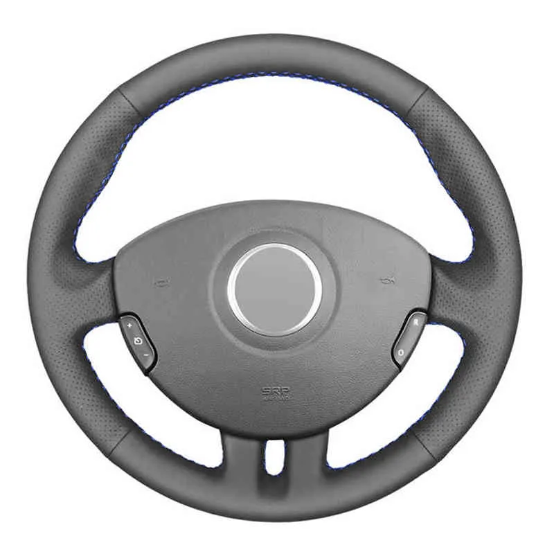 Schwarzes Pu-Kunstleder, handgefertigt, für Renault Clio 3 2005–2013, Clio 3 Rs 2005–2013, J220808