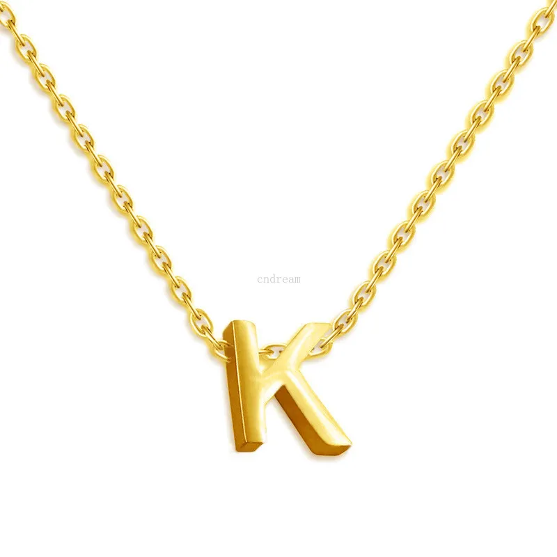 English initial Necklace Stainless steel gold letter string women necklaces fashion jewelry gift will and sandy