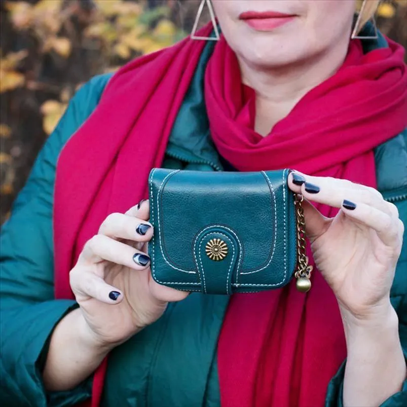 Offre spéciale Bronze pendentif femmes mode Mini sac à main femme court portefeuille en cuir Pu multifonction sac à main petit sac d'argent poche à monnaie portefeuille