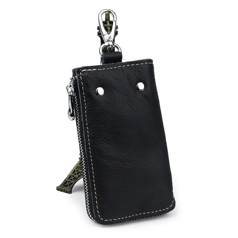 Wallet Car Key Holder Organizer Keychain With Zipper Protect Key Case Bag Pouch Purse Simple Design