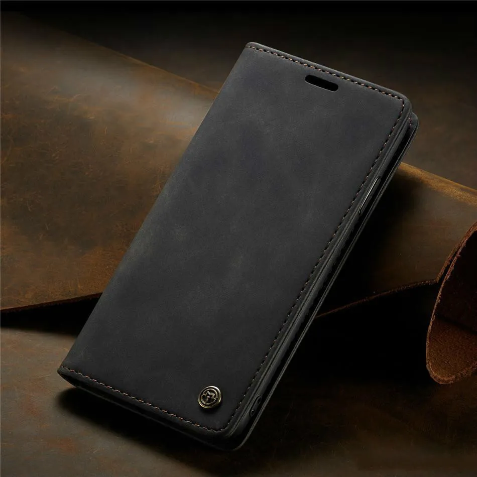 Caseme Magnetic Case For Samsung S10 S10 Plus S9 S8 Leather Flip Wallet Cover For iPhone 7 8 Plus XS XR XS Max