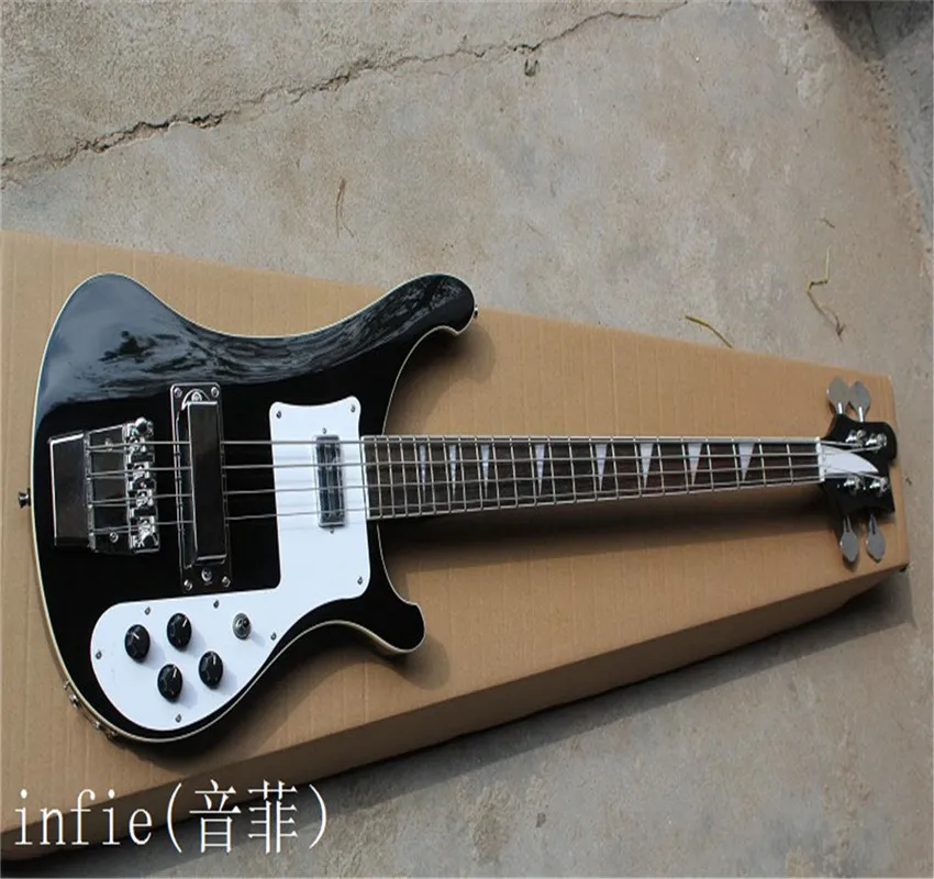 New Arrival Electric Bass Gitara Blue Dual Jack of Log