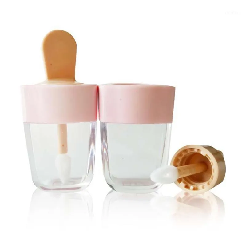 5 stücke Leere Lip Gloss Rohr Behälter Creme Gläser DIY Bilden Werkzeug Kosmetische Eis Transparent Lip Nachfüllbare Flasche1