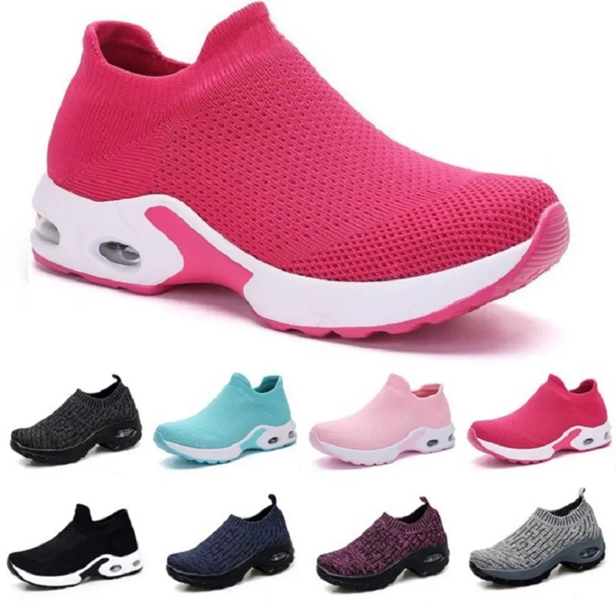 Style141 Moda Erkekler Koşu Ayakkabıları Beyaz Siyah Pembe Laceless Nefes Rahat Erkek Eğitmenler Tuval Ayakkabı Spor Sneakers Runners 35-42