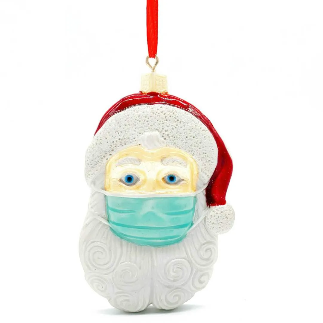 Boże Narodzenie Akcesoria do dekoracji Pandemiczny Snowman Stare Man Maska Wisiorek zapobiegania epidemicznym