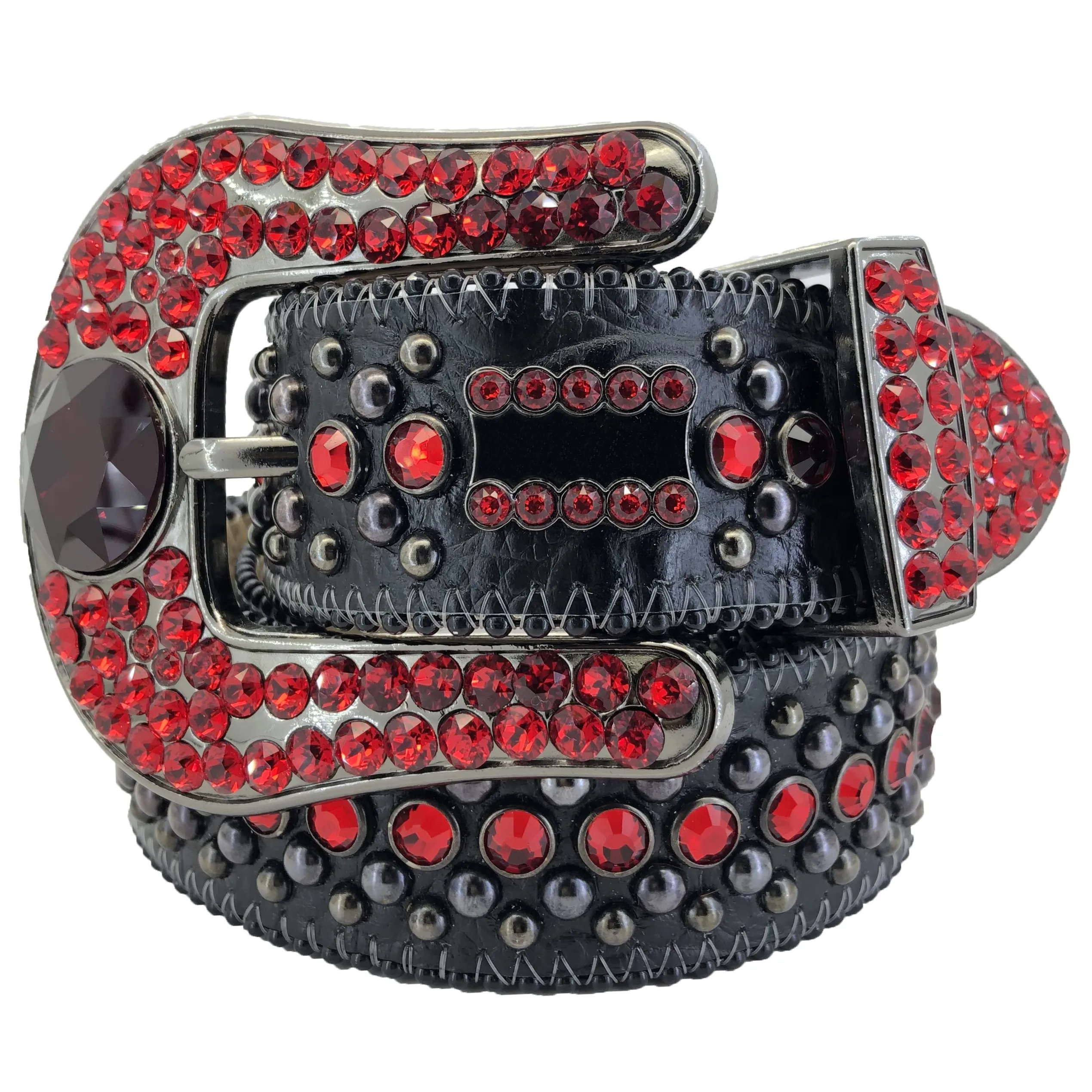 Ceinture Bb Simon de haute qualité pour femmes et hommes, ceintures de styliste avec strass scintillants, grande boucle en cuir