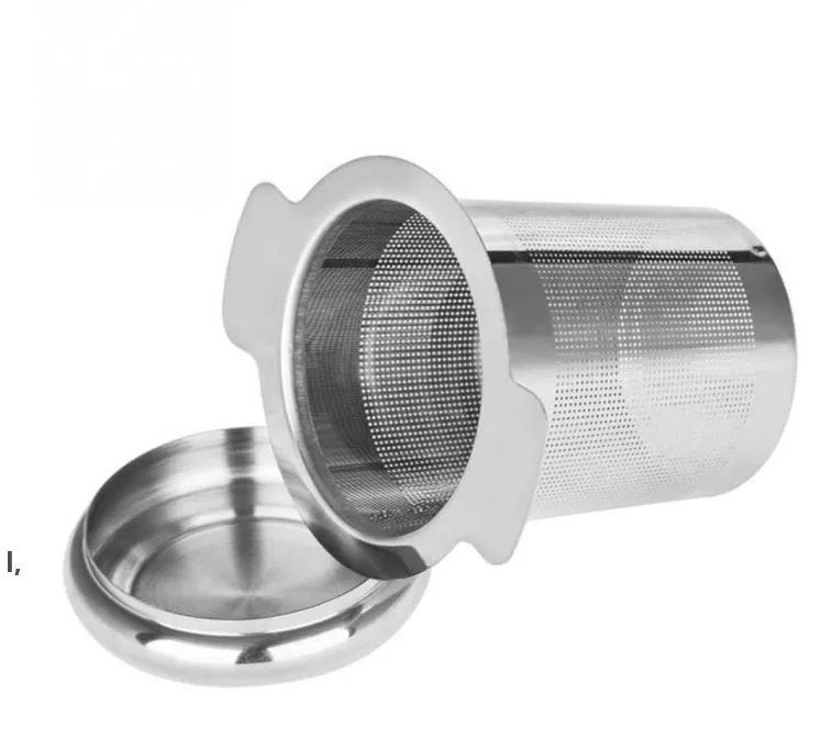 Fine Mesh Tea Strainer Lid Teas And Coffee Filters Reusable Stainless